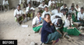 AFTER: 200 New Desks & Concrete Floors, Mariwanda School, TZ